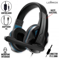 Headset Gamer P3 LEF-1211 Lehmox - Azul